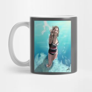 Girl on the beach K Mug